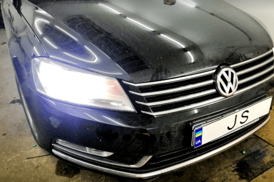 Установка Led ламп Volkswagen Passat b7 2012