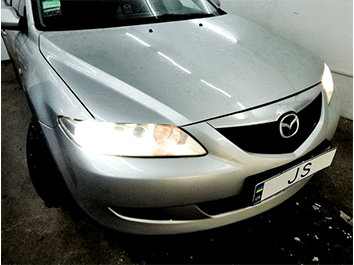 Установка ксенона Mazda 6 2005