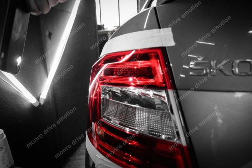 Полировка задних фонарей Skoda Octavia RS 2014 г.в.
