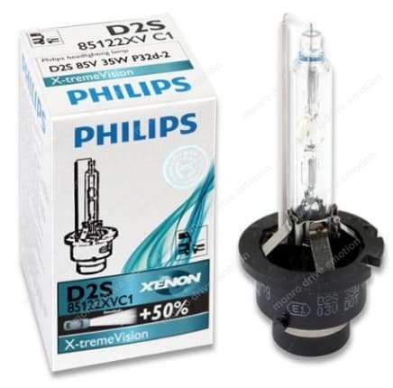 Ксеноновая лампа Philips D2S X-treme Vision 85122XV С1 +50% (1 шт.)