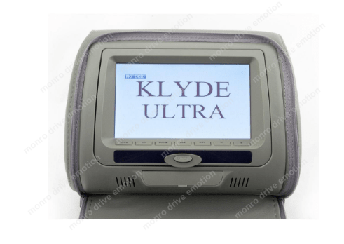 Подголовник с монитором и DVD-проигрывателем KLYDE Ultra 747 HD Gray (серый)