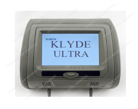 Подголовник с монитором и DVD-проигрывателем KLYDE Ultra 745 HD Gray (серый)