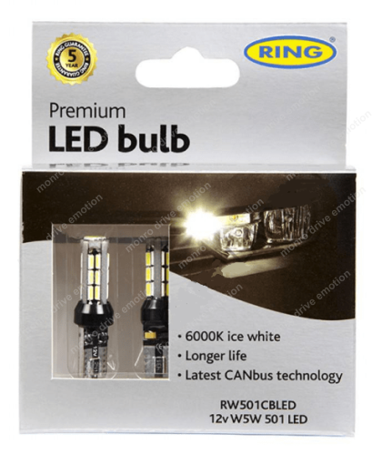 Габариты LED RING Premium W5W 501 RW501CBLED (7053) к2 CANbus