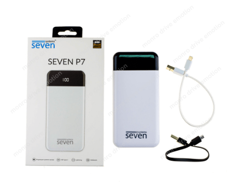 Зарядное устройство SEVEN P7 10000 mAh Type-C White