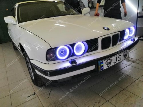 Установка линз  BMW E34