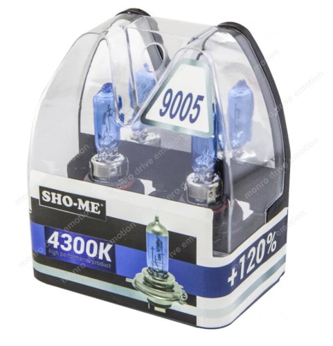 Лампа галогенная HB3 (9005) Sho-Me 4300К +120%