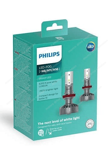 Лампы cветодиодные Philips Ultinon FOG H8/H11/H16 LED 11366ULWX2 (2 шт)
