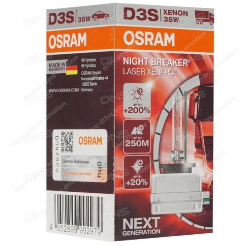 Ксеноновая лампа Osram D3S 66340XNL Night Breaker Laser +200% (1 шт.)
