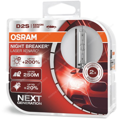 Ксеноновая лампа Osram D2S 66240XNL-DUO Night Breaker Laser +200% (2шт.)