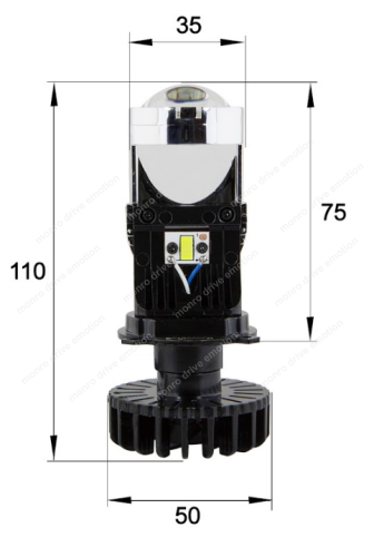 Комплект LED-линз Infolight 1,3" Mini Н4 LED