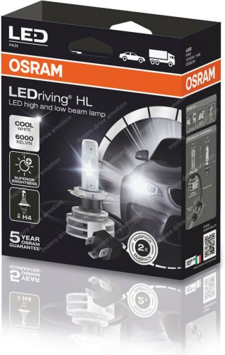 Лампи світлодіодні OSRAM 9726CW LEDriving H4 14W 12-24V 6000K (2шт.)