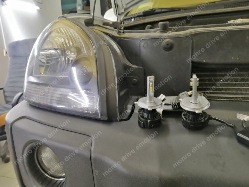 Установка LED ламп Hyundai Tucson