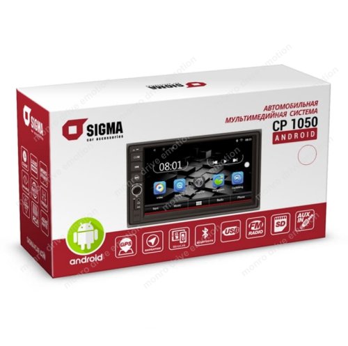 Автомобільна мультимедійна система Sigma CP-1050 Android Навлюкс    