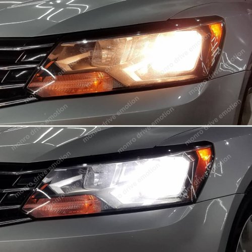 Установка LED ламп на Volkswagen Passat b7