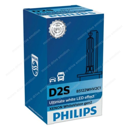 Лампа ксеноновая PHILIPS D2S WhiteVision gen2 85V 35W 5000K (85122WHV2C1) -1шт.

