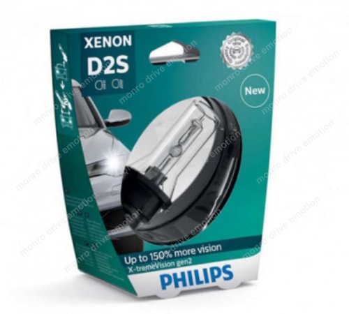 Ксеноновая лампа Philips D2S X-tremeVision gen2 85122 XV2 S1 +150%

