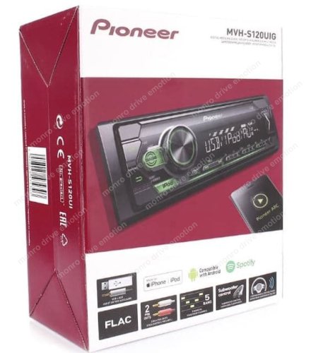 Автомагнитола Pioneer MVH-S120 с поддержкой  iPhone, iPod , ОС Android