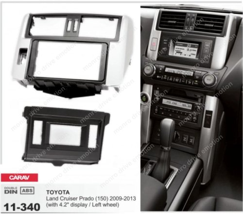 Рамка переходная CARAV 11-340 Toyota LC Prado (150) 2009+ (with 4.2" display)