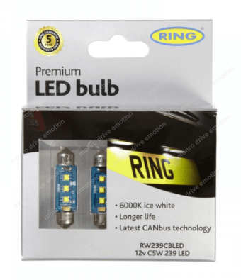 Габариты LED RING Premium C5W 239 39мм гирлянда RW239CBLED (7060) к2 CANbus 