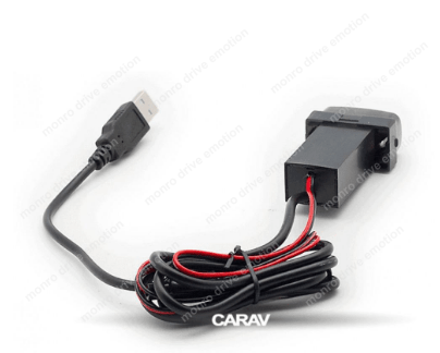 Разъем USB в штатную заглушку Carav 17-107 Mitsubishi / 2 порта: аудио + зарядное устройство