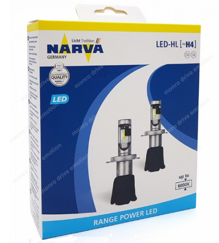 Лампы светодиодные Narva 18004 H4 6000K X2 15,8W